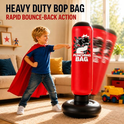 Punching Bag for Kids, 47-in Inflatable Toddlers Punching Bag