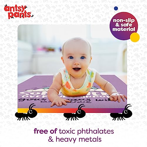 Antsy Pants Kids Yoga Mat - Non-Slip Exercise Mat, 60" x 24", 3mm - color: Rainbow