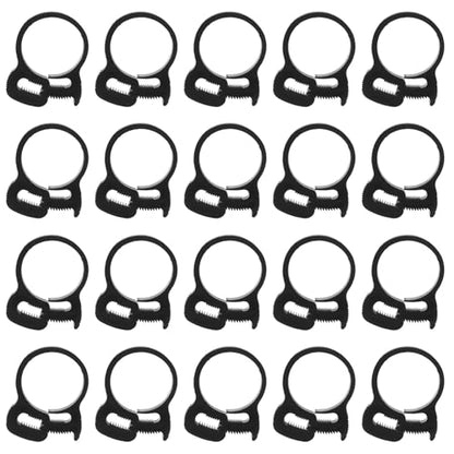 Murtenze 20 Pack Double Gripping Nylon Hose Clamps, Adjustable Plastic Snap Grip Hose Clamps for Connecting Fastening Pipes (25.5-27.5mm (1inch)) - size: 25.5-27.5mm (1inch)-20Pcs