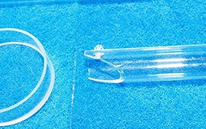 Adjustable Feeder Tube and Plate for Shrimp and Fish Aquarium Tank, 250-500mm Length, 70mm Diameter Feeding Plate, 20-25mm Tube, Easy Install, Suitable for Tanks Under 50cm