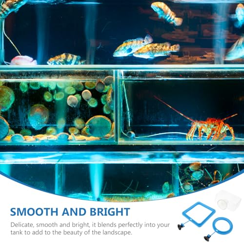 Uonlytech 3pcs Fish Feeding Ring Set Aquarium Feeder Circles Blue Plastic Fish Tank Feeding Tool for Tropical and Aquarium Use