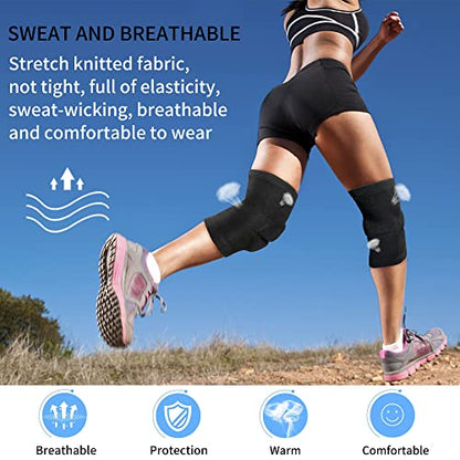 Volleyball Knee Pad for Men,Thicken Anti-Collision Protection Knee Pads - size: X-Large