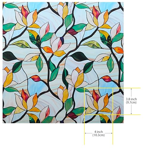 DKTIE 2nd Gen Frosted Glass Window Privacy Film for Glass Windows Two-Way Privacy Day and Night, Home Decor, Anti-UV, Anti-Glare, Heat Blocking (S691, 17.7in X 78.7in)