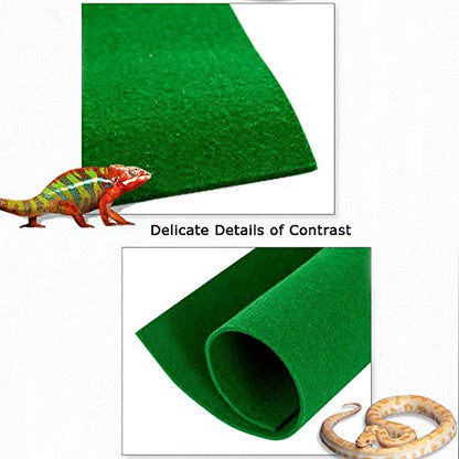 Reptile Carpet Mat Pet Terrarium Liner Cage Mat Substrate Liner Bedding Tank Accessories Reptile Supplies for Terrarium Lizards Snakes Bearded Dragon Gecko Chamelon Turtles Iguana (39"X20")