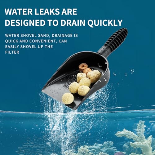 Aquariums Gravels Sand Shovel with Fishing Net Fishtanks Tool with Ergonomic Handle Sifter Multifunctional Gravels Scoops