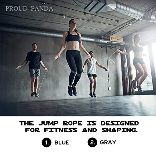Weighted Jump Rope Workout-1LB Professional Skipping Rope with Adjustable Length and Silicone Comfortable Grips,Heavy Jumpropes Adults Fitness Women Men,Cardio Boxing Endurance Training Exercise - color: Gray