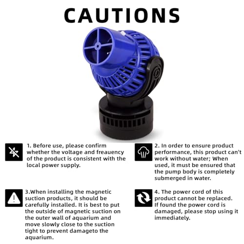 1050 GPH Aquarium Circulation Pump Wave Maker Power Head with magnetic mount Suction Blue - size: 1050 GPH (Blue)