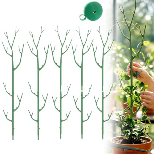 10 Pack Stackable Monstera Plant Support Stakes, Garden Plant Stakes for Indoor and Outdoor Plants, Moss Poles Holder Stick Monstera Plant Stem Supports Structures for Climbing Potted Plants (10 Pack) - color: 10 Pack
