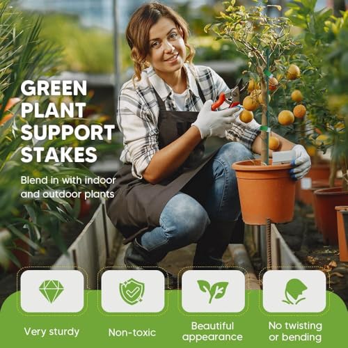 Stackable Monstera Plant Support, 5 Pack Garden Plant Support Stakes for Indoor Outdoor Plants Climbing Plant Support Structures Plant Holder Stick Moss Pole for Support Tall Potted Plants