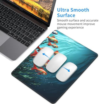 Mouse Pad Washable Mousepad with Non-Slip Rubber Base Fish Aquarium Mouses Mat for Laptop Desk Pad Gaming Mousepad for Office Computer Home 10x12Inch - color: Fish Aquarium