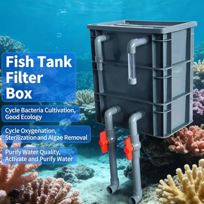 Fish Tank Filtration Drip Box,Filtration Accessory - Fish Tank System - for Freshwater Saltwater Home Indoor Bedroom Living Room Office Dorm