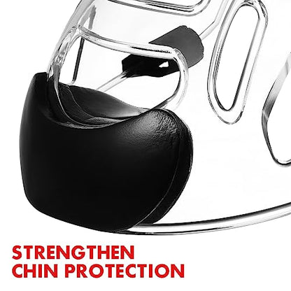 Toddmomy 2 Pack Taekwondo Face Guard Detachable Full Face Protective Headgear Lightweight Karate Sparring Gear for Kickboxing Training Martial Arts Shield for Youth and Adults