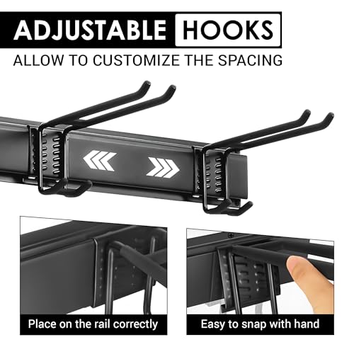 FELLER 9-Piece Slatwall Hook Kit, 6 Hooks, 3 Plates, Garage Tool Storage