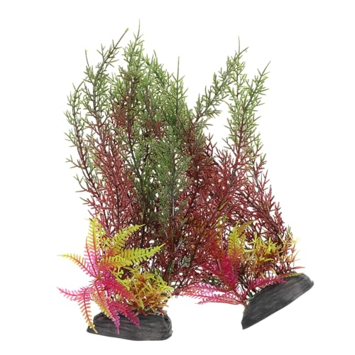 2pcs Creative Artificial Aquarium Grass Vivid Wear-Resistant Desktop Tank Plants for Fish Tank Decoration Simulation Plants
