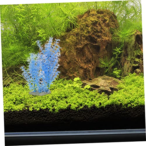 Abaodam Creative Artificial Plant for Aquarium Decoration Wear Resistant Desktop Tank Grass Lifelike Desktop Ornament for Home Landscape and Fish Tank Decor and Design