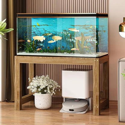 Fish Tank Stand,Customizable Reptile Terrarium Stand with Non-Slip Foot Pads, Indoor Wood Rack for Fish, Home & Hotel Use, Versatile Shelf Storage Bracket for Home Office