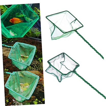 POPETPOP 5pcs Nylon Fish Net Set Soft Tear-Resistant Mesh for Aquariums Safe Catching Tool for Fish and Shrimp Handle Aquarium Accessory