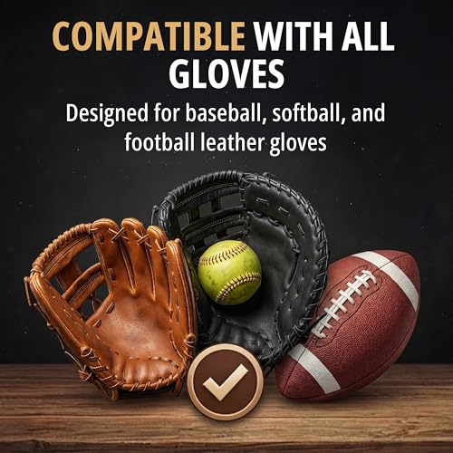 Eagle Baseball Glove Oil Conditioner with Applicator Cloth - 250mL (8.45oz) Glove Oil for Break-in & Glove Treatment - Leather Softener & Conditioner for Baseball, Softball Mitts