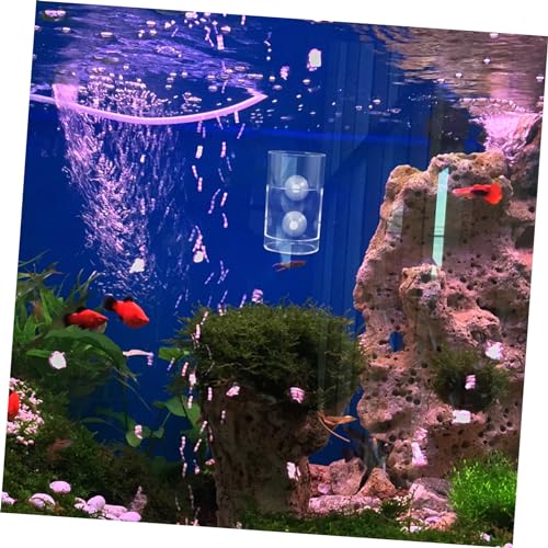 Fish Feeding Floating Circle Reusable Aquarium Feeder for Convenient Fish Tank Feeding Clear Design Adds Visual Appeal to Aquatic Environments