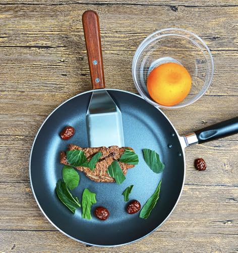 Metal Spatula for Cast Iron Skillet Grill Stainless Steel Spatula for Burger, Fish Turner Griddle Spatula, Spachulas Egg Flipper, Flat Top Metal Spatula for Cooking BBQ