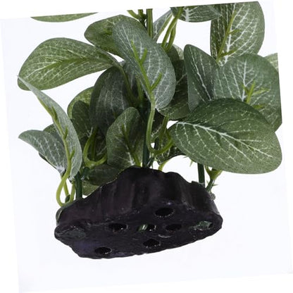 Alipis Realistic Artificial Aquarium Plant Decoration Sturdy Plastic Water Grass Ornament with Base for Fish Tank Landscape and Betta Hiding Spot Easy Maintenance Lifelike Design