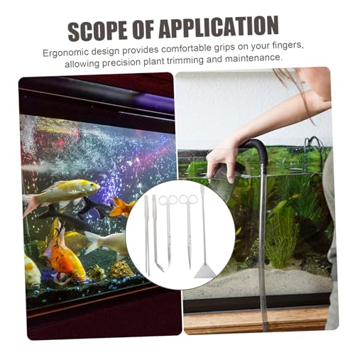 BESPORTBLE Stainless Steel Aquarium Scissors Multi-Function Tools Scraper Shovel Tweezer for Aquascaping