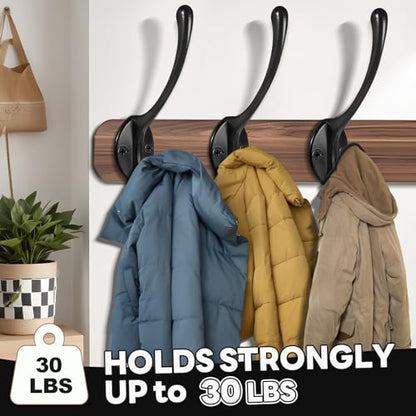 Wall Hooks for Hanging, 20-Pcs Heavy Duty Metal Coat Hooks, for Living Room, Bathroom, Kitchen, Bedroom for Coats, Towel, Hat, Key, Closet, Bag (Black) - color: 20pcs-Black