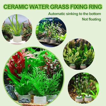26 Pack New Upgrade Aquarium Plant Weights, Aquatic Water Plant Fixed Rings, Water Plants Cultivation Fixed Ring Plant Pot for Secure Aquatic Plant Placement (26PCS)