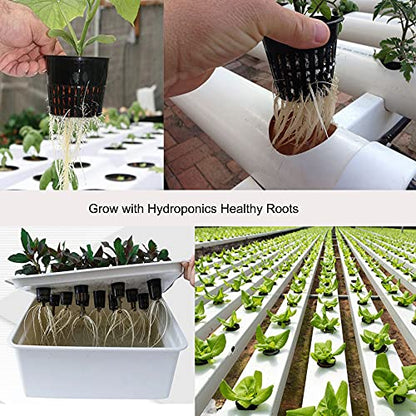 2 inch Net Pots for Hydroponic Tower, 50 Pack Mesh Net Cups Come with Self Watering Wicking Rope&Plant Labels, for Hydroponic Garden Plants Baskets Aquaponics Vegetable Growing Indoor BPA Free - size: 2 inch (50 Pack)