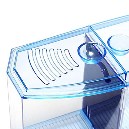 Fish Bowl Vase Fish Tank Aquarium Box Transparent Fish Raising Box Double-Capsule Hatching Double-Layer Incubator Office Aquarium Small Fish Tank Starter Kit