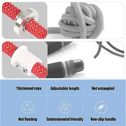 30 FT Long Jump Rope for Kids Adults,Double Dutch Jump Rope,Adjustable Skipping Ropes with High-strength Nylon Braided Rope Core,360°Rotation Not Entangled,Long Enough for 6-10 Jumpers.
