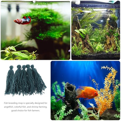 30/50 Pcs Aquarium Hatchery Mop – Yarn Spawning Bed for Fish, Bucket Adornment & Hideout(30pcs) - size: 30pcs