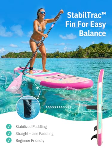 Niphean 10' Inflatable Paddle Board, Ultra-Light SUP for Beginners - color: Bright Orange