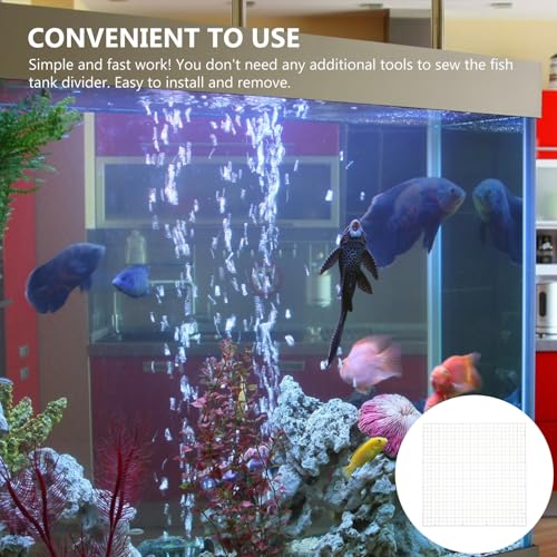 KALLORY 6 Pcs Aquarium Tank Dividers White 30x30cm Fish Tank Isolation Boards Grid Plates Bottom Filter for Aquarium Separation and Fish Habitat Management