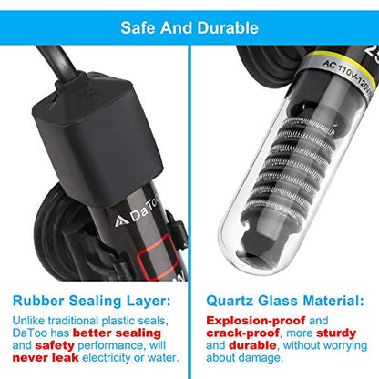 Mini Aquarium Heater 25W Small Fish Tank Heater 25 Watt with Free Thermometer Sticker