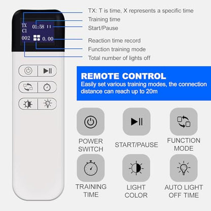 Portable Sports Agility Light,Flash Reflex Training Kit-6PCS,8-12cm Sensing Distance/5 Light Colors, 6 Modes Reaction Time Training Reaction Lights- Improve Reflex/Sports Agility