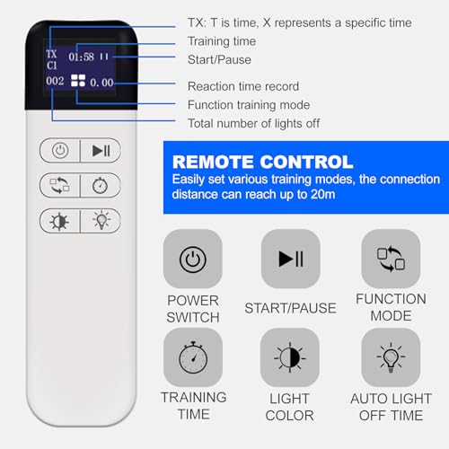 Sports Agility Lights Training-6 Modes,Reaction Training Light,Portable Fitness Lights Trainer, Improve Speed, Agility & Reaction Time Training Kit-Design Different Targeted Training