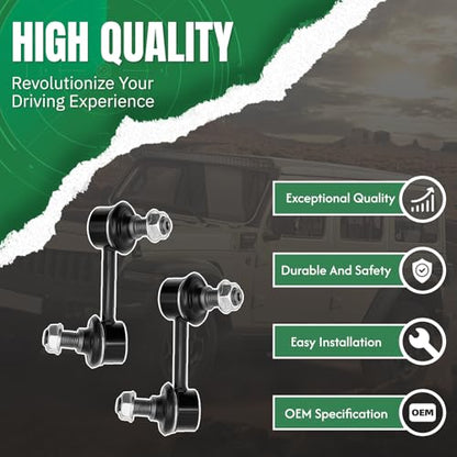 2PCS Rear Stabilizer Sway Bar End Links Fit for Hyundai 2013 2014 2015 2016 2017 2018 Santa Fe Sport (AWD) /Santa Fe XL (AWD) /Santa Fe (AWD), for Kia 2014-2015 Sorento (AWD) K750664 K750665 - size: K750664 K750665
