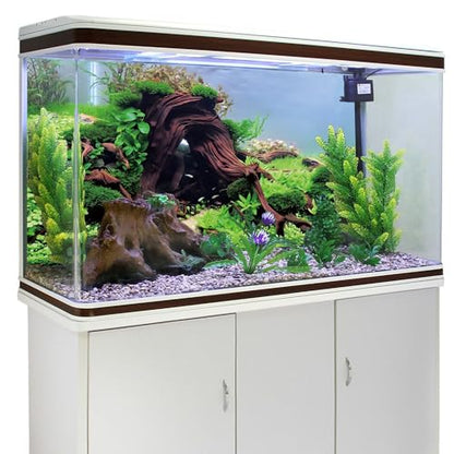 AWERT 24x12 inches Wood Aquarium Seaweed Aquarium Background River Bed & Lake Fish Tank Background Seagrass Aquarium Vinyl Background