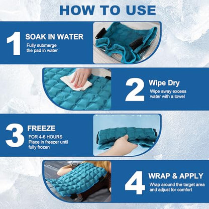 WORLD-BIO Water-Activated Extra Large Ice Pack for Full Back Pain Relief - size: 13"x21"