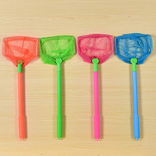 Coopay 4/8 Pieces Butterflies Fishing Net Catching Bug Floating Bait Beach Nets for Outdoor Playing