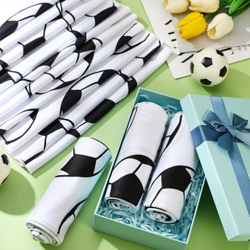 12 Pcs Soccer Cooling Towels Sweat Rag Soccer Essentials - color: White, size: Soccer