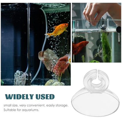 Luxshiny 20pcs Aquarium Suction Cup Clips Oxygen Tubing Holders Soft Flexible Air Hose Fixing Accessories for Fish Tank Air Pump Aquarium Use