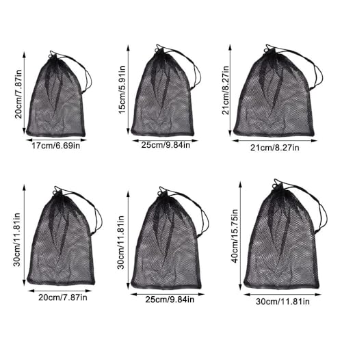 Breathable Mesh Drawstring Bags | Multipurpose Nylon Sports Storage for Activity Gear | Durable Construction(20 x30cm) - size: Small