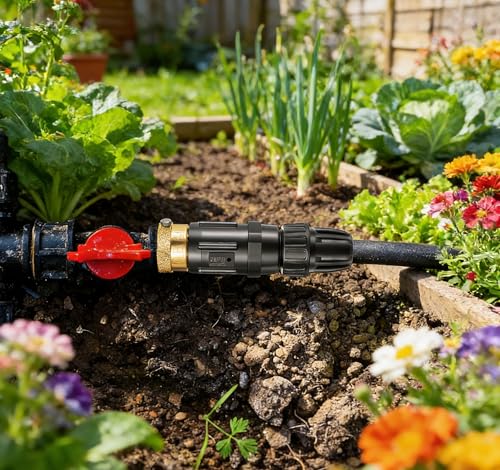 1 Pcs 25 PSI Pressure Regulator 3/4" FHT × 3/4" MHT Pressure Reducer Low Flow Valve,1 Pcs 3/4" to 1/2" Drip Irrigation Faucet Hose Adapter for Drip Irrigation System - size: 3/4" Pressure Regulator