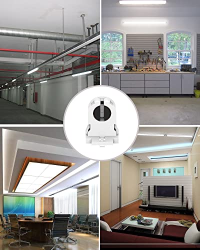 Non-shunted Turn Type T8 Lamp Holder JACKYLED 50-Pack UL Socket Tombstone for LED Fluorescent Tube Replacements Screw Type Medium Bi-pin Socket - style: T8 Lamp Holder without Wires-50 Pack