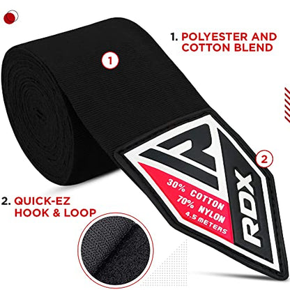 RDX Boxing Gloves 10 Oz Men Women with Boxing Hand Wraps Inner Gloves, Mexican Style Boxing Wrist Straps, Heavy Punching Bag Gloves for Kickboxing, Muay Thai, MMA Martial Arts