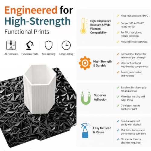SPARKX i7 Build Plate Double Sided Smooth PET PEO Sheet for SPARKX i7 267x301mm, 3D Printer Flexible Removable Spring Steel Plate Heated Bed Platform Mat - size: 267x301mm, style: Black PEO+PET