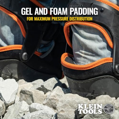 Klein Tools 60491 Knee Pads, Hinged Gel Foam, Black - size: Standard