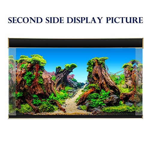 ELEBOX Fish Tank Background Aquatic Plant Reef Beach Aquarium Wallpaper Background Double Sides Background Poster - color: L